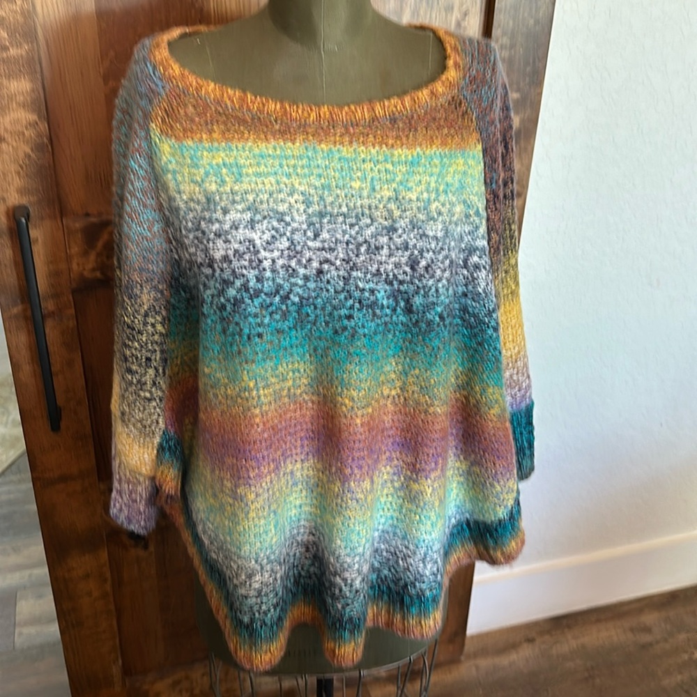 Poncho style sweater